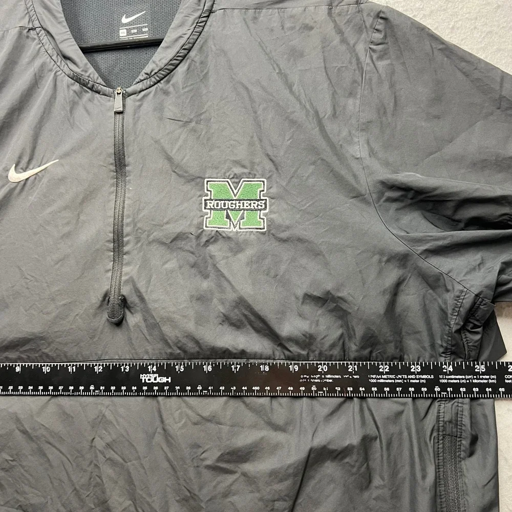 Nike Muskogee Roughers Quarter Zip Windbreaker Men XXL Black Short Sleeve Jacket